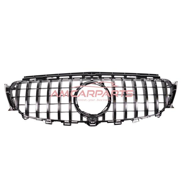 Upgrade Design Kühlergrill / Sportgrill für Mercedes Benz E-Klasse W213 / S213 / A238 / C238 Vor-Facelift 16-20 Hochglanz schwarz / chrom