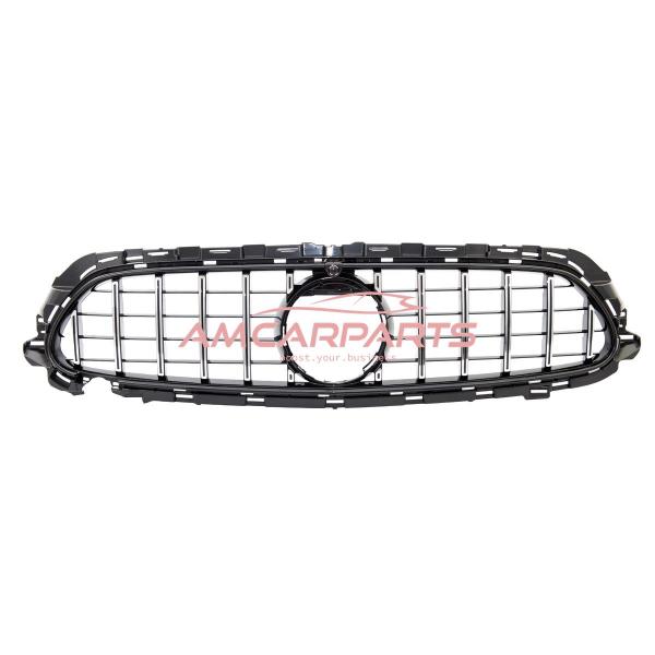 Upgrade Design Kühlergrill / Sportgrill passend für Mercedes Benz E-Klasse W213 / S213 / A238 / C238 Facelift 20-23 Hochglanz schwarz / chrom