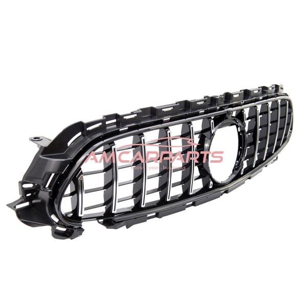 Upgrade Design Kühlergrill / Sportgrill für Mercedes Benz E-Klasse W213 / S213 / A238 / C238 Facelift 20-23 Hochglanz schwarz / chrom