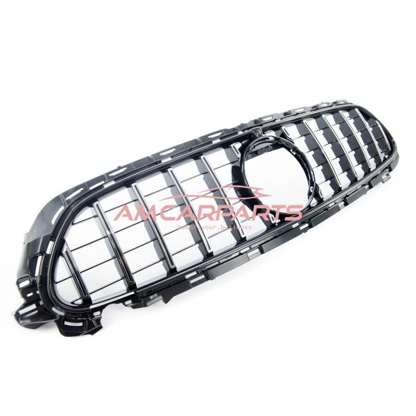 Upgrade Design Kühlergrill / Sportgrill für Mercedes Benz E-Klasse W213 / S213 / A238 / C238 Facelift 21-23 Hochglanz schwarz / chrom
