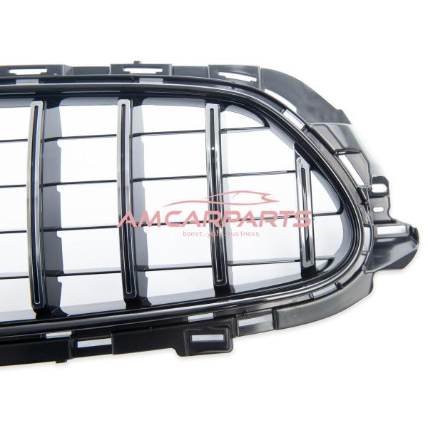 Upgrade Design Kühlergrill / Sportgrill für Mercedes Benz E-Klasse W213 / S213 / A238 / C238 Facelift 21-23 Hochglanz schwarz / chrom