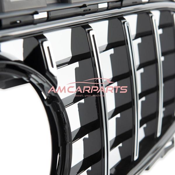 Upgrade Design Kühlergrill / Sportgrill für Mercedes Benz E-Klasse W213 / S213 / A238 / C238 Facelift 20-23 Hochglanz schwarz / chrom
