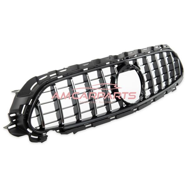 Upgrade Design Kühlergrill / Sportgrill für Mercedes Benz E-Klasse W213 / S213 / A238 / C238 Facelift 20-23 Hochglanz schwarz / chrom