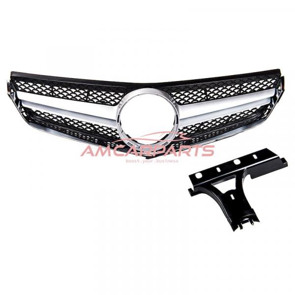 Upgrade Design Kühlergrill / Sportgrill für Mercedes Benz E-Klasse C207 / A207 09-13 Matt schwarz / Matt silber / chrom