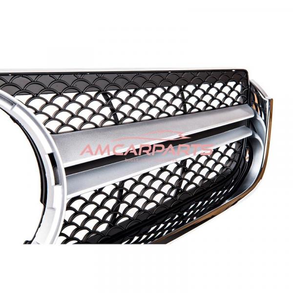 Upgrade Design Kühlergrill / Sportgrill für Mercedes Benz E-Klasse C207 / A207 09-13 Matt schwarz / Matt silber / chrom