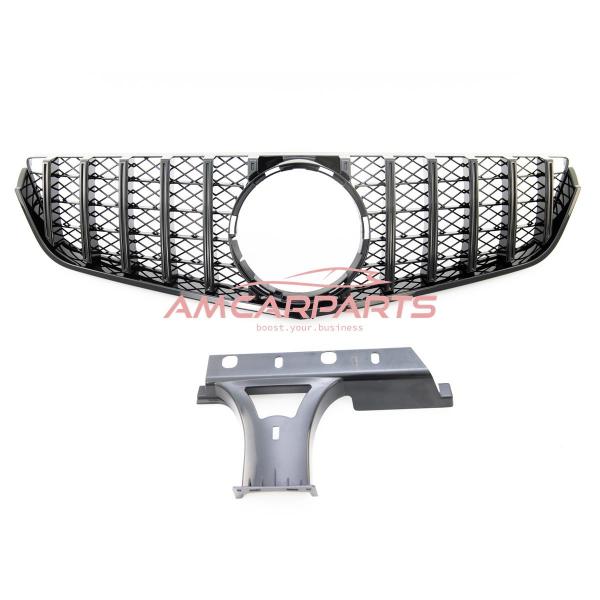 Upgrade Design Kühlergrill / Sportgrill für Mercedes Benz E-Klasse C207 / A207 Vor-Facelift 09-13 Hochglanz schwarz