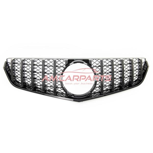 Upgrade Design Kühlergrill / Sportgrill für Mercedes Benz E-Klasse C207 / A207 Vor-Facelift 09-13 Hochglanz schwarz