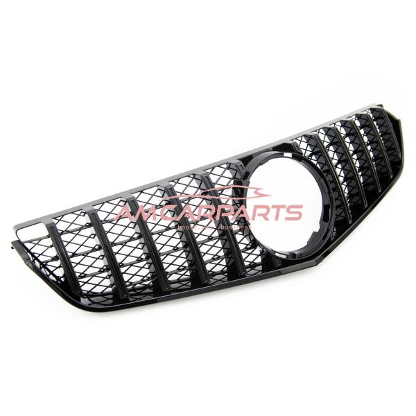 Upgrade Design Kühlergrill / Sportgrill für Mercedes Benz E-Klasse C207 / A207 Vor-Facelift 09-13 Hochglanz schwarz