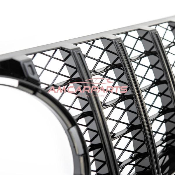Upgrade Design Kühlergrill / Sportgrill für Mercedes Benz E-Klasse C207 / A207 Vor-Facelift 09-13 Hochglanz schwarz