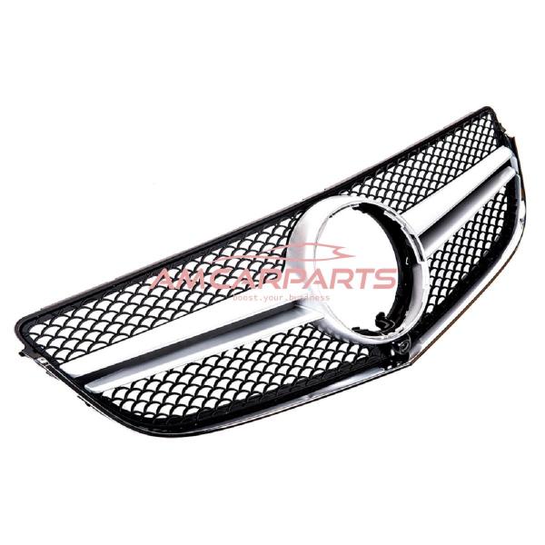 Upgrade Design Kühlergrill / Sportgrill passend für Mercedes Benz E-Klasse C207 / A207 Facelift 13-16 Matt schwarz / Matt silber / chrom