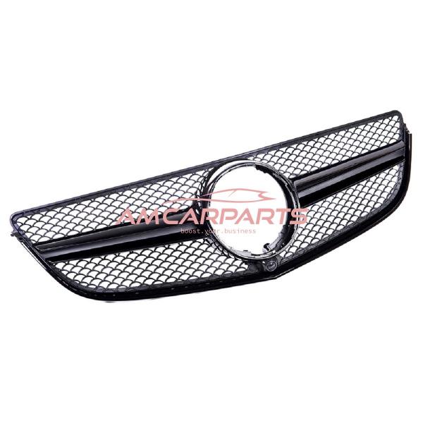 Upgrade Design Kühlergrill / Sportgrill passend für Mercedes Benz E-Klasse C207 / A207 Facelift 13-17 Matt schwarz / Hochglanz schwarz