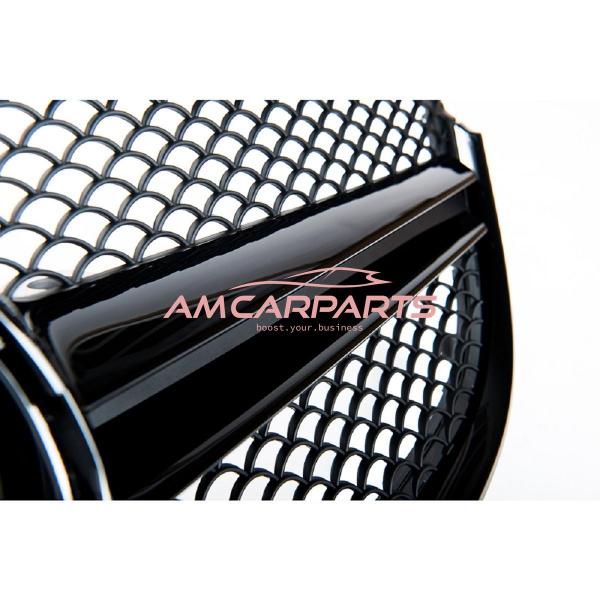 Upgrade Design Kühlergrill / Sportgrill passend für Mercedes Benz E-Klasse C207 / A207 Facelift 13-17 Matt schwarz / Hochglanz schwarz