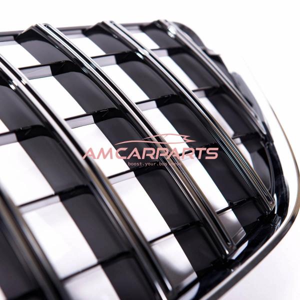 Upgrade Design Kühlergrill / Sportgrill für Mercedes Benz E-Klasse C207 / A207 Facelift 13-17 Hochglanz schwarz / chrom