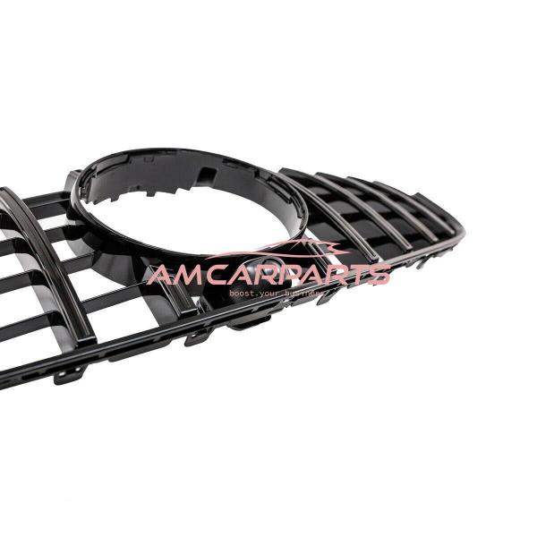 Upgrade Design Kühlergrill / Sportgrill für Mercedes Benz E-Klasse C207 / A207 Facelift 13-16 Hochglanz schwarz