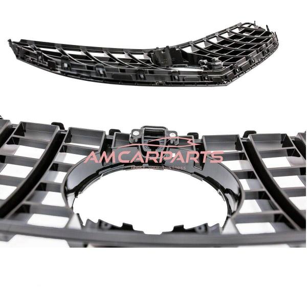 Upgrade Design Kühlergrill / Sportgrill für Mercedes Benz E-Klasse C207 / A207 Facelift 13-16 Hochglanz schwarz