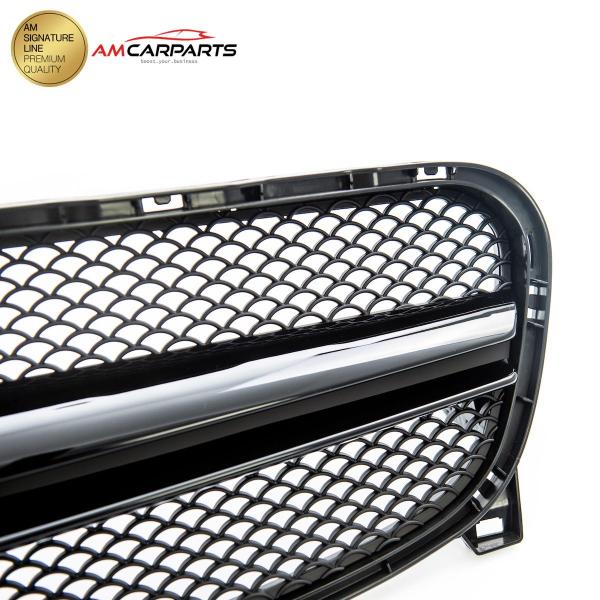 Upgrade Design Kühlergrill / Sportgrill für Mercedes GLA-Klasse (X156) 13-16 Hochglanz schwarz / Matt schwarz