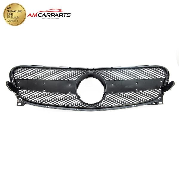 Upgrade Design Kühlergrill / Sportgrill für Mercedes GLA-Klasse (X156) 13-16 Hochglanz schwarz / Matt schwarz