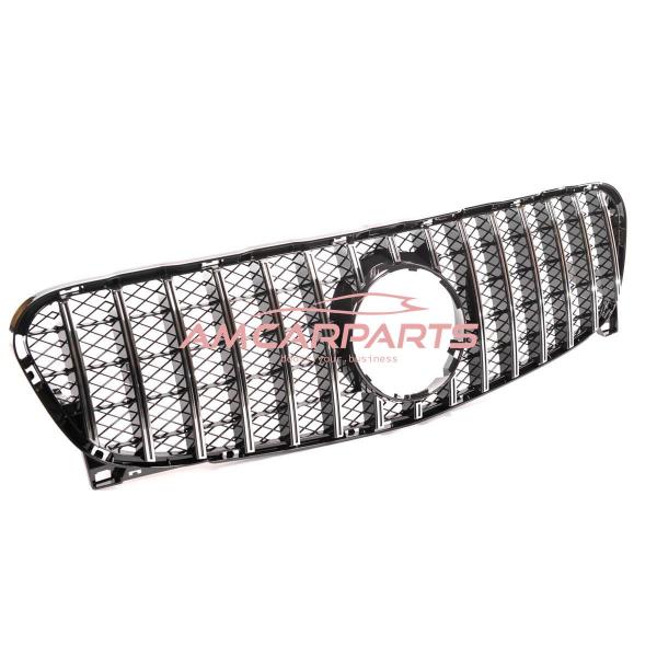 Upgrade Design Kühlergrill / Sportgrill für Mercedes GLA-Klasse (X156) 13-16 Hochglanz schwarz / chrom