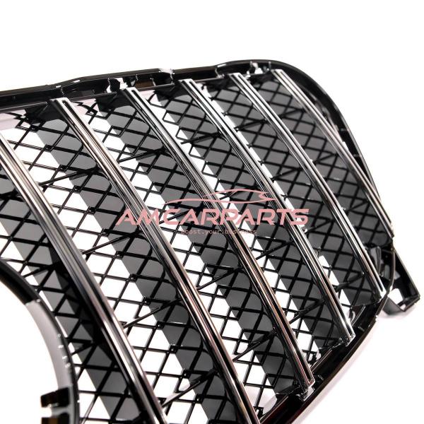 Upgrade Design Kühlergrill / Sportgrill für Mercedes GLA-Klasse (X156) 13-16 Hochglanz schwarz / chrom