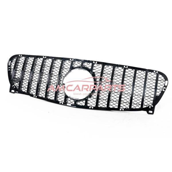 Upgrade Design Kühlergrill / Sportgrill für Mercedes GLA-Klasse (X156) 13-16 Hochglanz schwarz