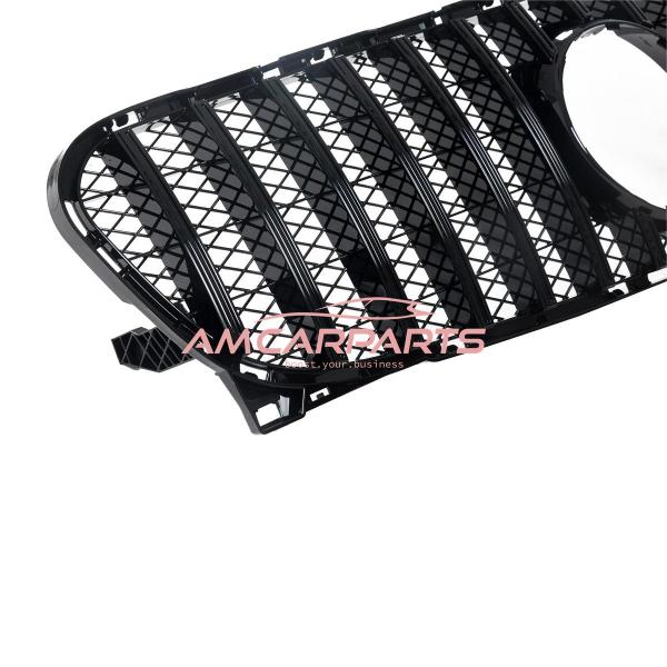 Upgrade Design Kühlergrill / Sportgrill für Mercedes GLA-Klasse (X156) 13-16 Hochglanz schwarz