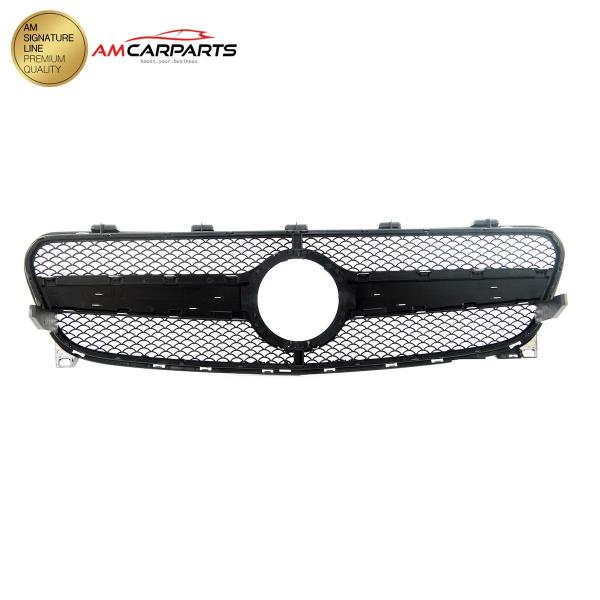Upgrade Design Kühlergrill / Sportgrill für Mercedes GLA-Klasse (X156) Facelift 16-19 Matt schwarz / Matt silber