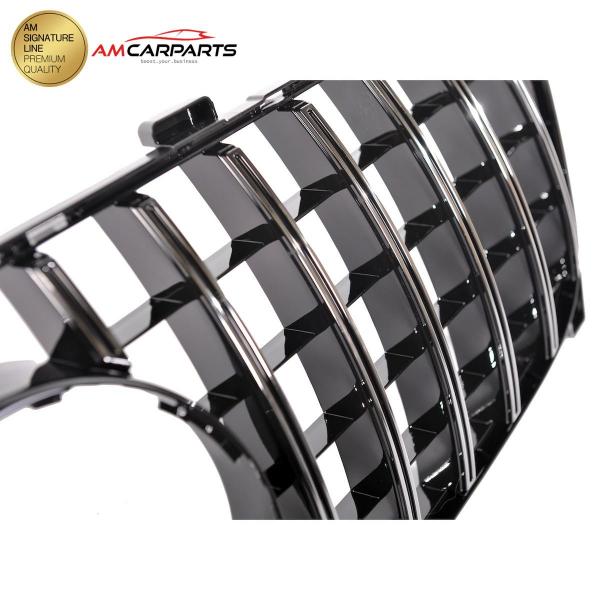Upgrade Design Kühlergrill / Sportgrill für Mercedes GLA-Klasse (X156) Facelift 17-19 Hochglanz schwarz / chrom