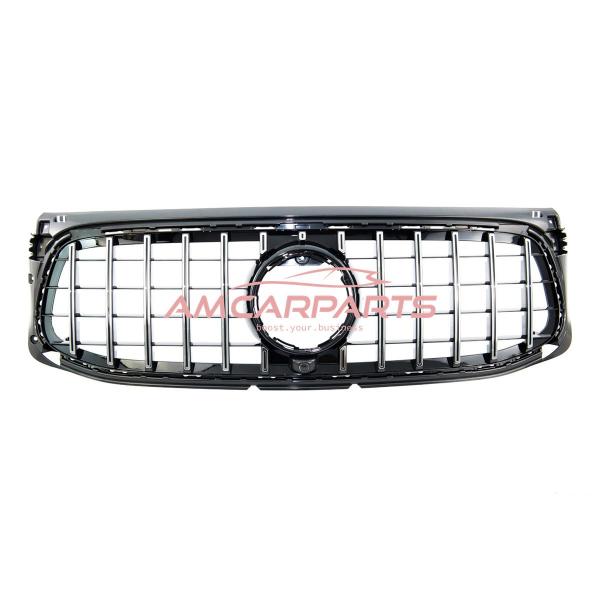 Upgrade Design Kühlergrill / Sportgrill für Mercedes GLB (X247) 19+ Hochglanz schwarz / chrom