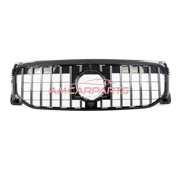 Upgrade Design Kühlergrill / Sportgrill für Mercedes GLB (X247) 19+ Hochglanz schwarz / chrom
