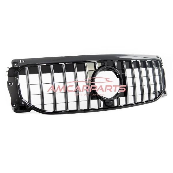 Upgrade Design Kühlergrill / Sportgrill für Mercedes GLB (X247) 19+ Hochglanz schwarz / chrom