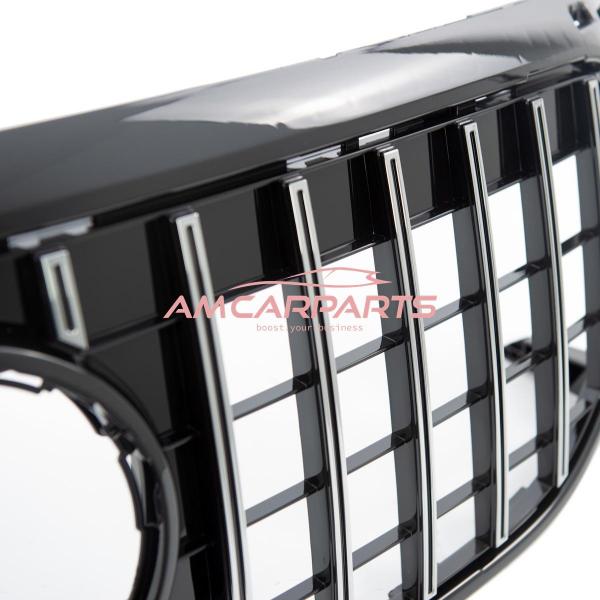 Upgrade Design Kühlergrill / Sportgrill für Mercedes GLB (X247) 19+ Hochglanz schwarz / chrom