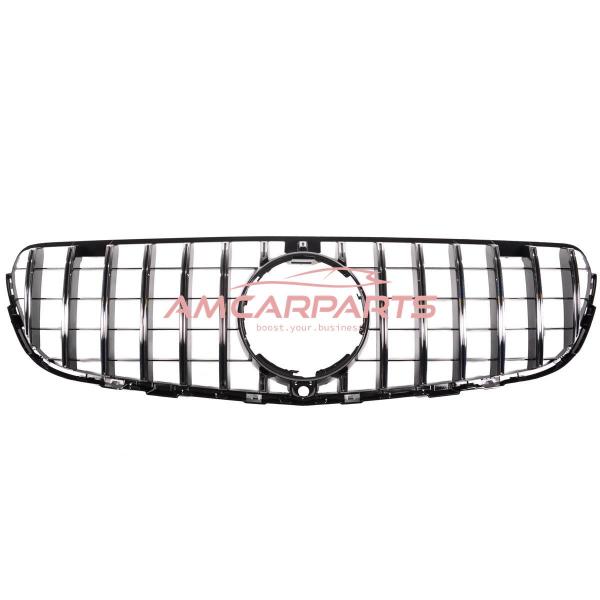 Upgrade Design Kühlergrill / Sportgrill für Mercedes GLC (X253) / GLC (C253) 15-19 Hochglanz schwarz / chrom