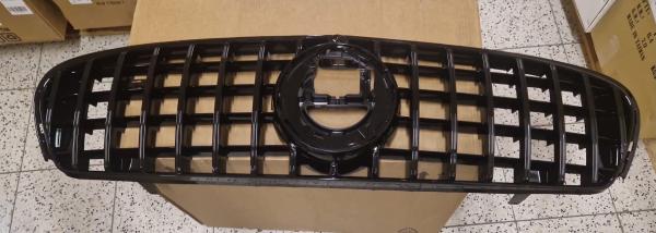 B-Ware Upgrade Design Kühlergrill / Sportgrill passend für Mercedes Benz GLC X253 / C253 Facelift 19-22 Hochglanz schwarz