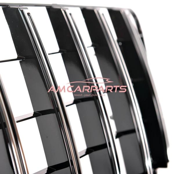 Upgrade Design Kühlergrill / Sportgrill für Mercedes ML-Klasse / M-Klasse W164 Facelift 08-11 Hochglanz schwarz / chrom