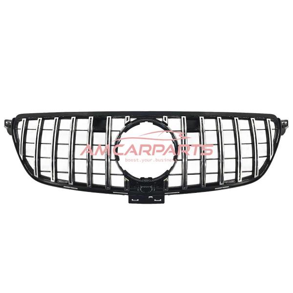 Upgrade Design Kühlergrill / Sportgrill für Mercedes GLE (C292) 15-19 Hochglanz schwarz / chrom