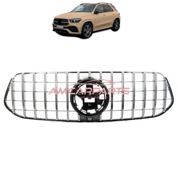 Upgrade Design Kühlergrill / Sportgrill passend für Mercedes Benz GLE W167 / C167 18+ Hochglanz schwarz / chrom