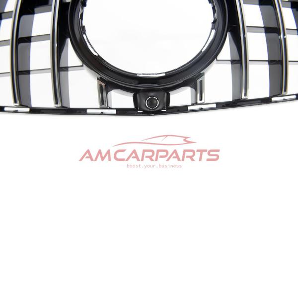 Upgrade Design Kühlergrill / Sportgrill für Mercedes GLS (X166) Facelift 16-19 Hochglanz schwarz / chrom