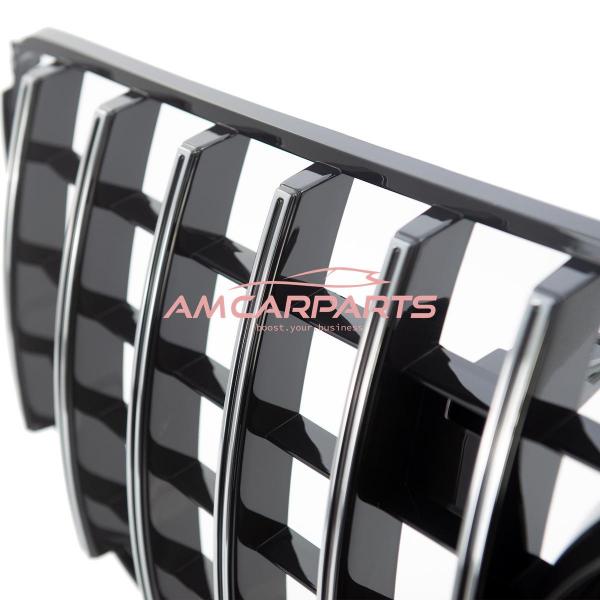 Upgrade Design Kühlergrill / Sportgrill für Mercedes GLS (X166) Facelift 16-19 Hochglanz schwarz / chrom