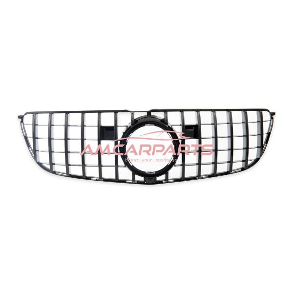 Upgrade Design Kühlergrill / Sportgrill für Mercedes GLS (X166) Facelift 16-19 Hochglanz schwarz