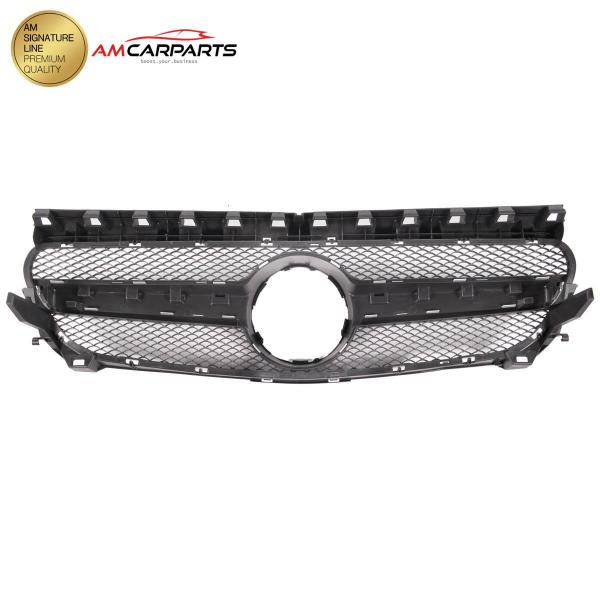 Upgrade Design Kühlergrill / Sportgrill passend für Mercedes Benz CLA C117 13-16 Matt schwarz / Matt silber