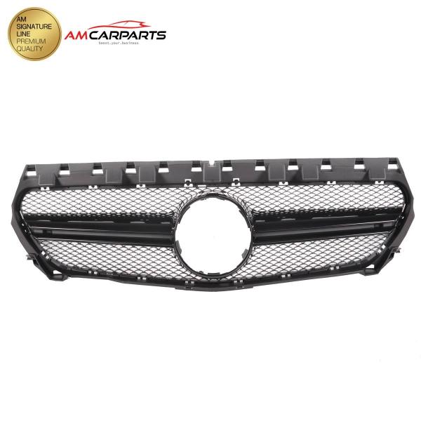 Upgrade Design Kühlergrill / Sportgrill passend für Mercedes Benz CLA C117 13-16 Matt schwarz / Hochglanz schwarz