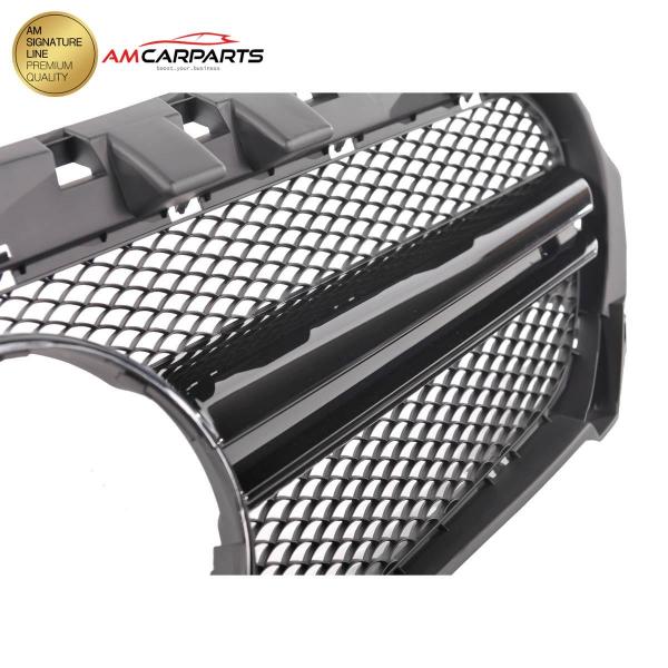 Upgrade Design Kühlergrill / Sportgrill passend für Mercedes Benz CLA C117 13-16 Matt schwarz / Hochglanz schwarz
