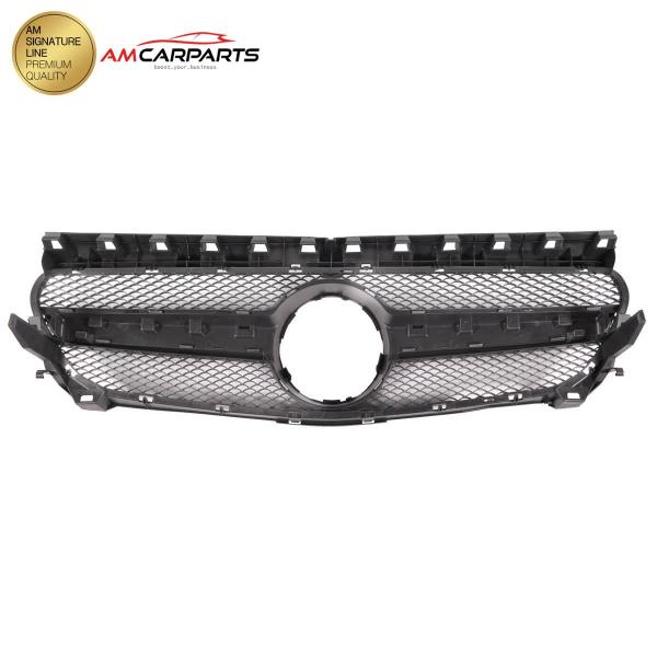 Upgrade Design Kühlergrill / Sportgrill passend für Mercedes Benz CLA C117 13-16 Matt schwarz / Hochglanz schwarz