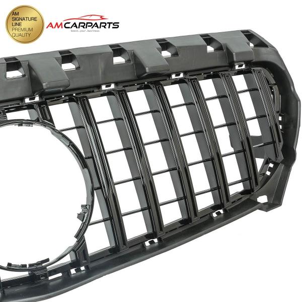 Upgrade Design Kühlergrill / Sportgrill passend für Mercedes Benz CLA C117 13-16 Hochglanz schwarz