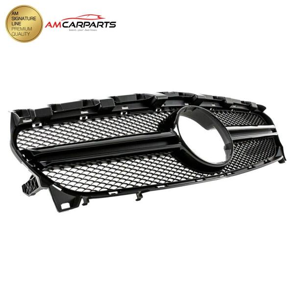 Upgrade Design Kühlergrill / Sportgrill passend für Mercedes Benz CLA C117 / X117 Facelift 16-19 Matt schwarz / Hochglanz schwarz