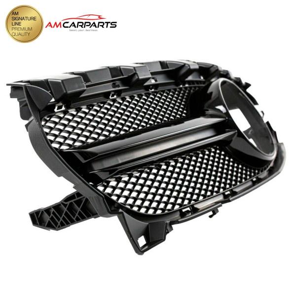 Upgrade Design Kühlergrill / Sportgrill passend für Mercedes Benz CLA C117 / X117 Facelift 16-19 Matt schwarz / Hochglanz schwarz