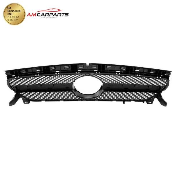 Upgrade Design Kühlergrill / Sportgrill passend für Mercedes Benz CLA C117 / X117 Facelift 16-19 Matt schwarz / Hochglanz schwarz