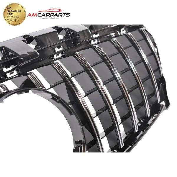 Upgrade Design Kühlergrill / Sportgrill passend für Mercedes Benz CLA C117 / X117 Facelift 16-18 Hochglanz schwarz / chrom