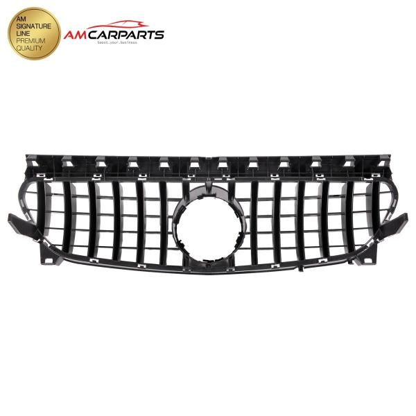 Upgrade Design Kühlergrill / Sportgrill passend für Mercedes Benz CLA C117 / X117 Facelift 16-18 Hochglanz schwarz