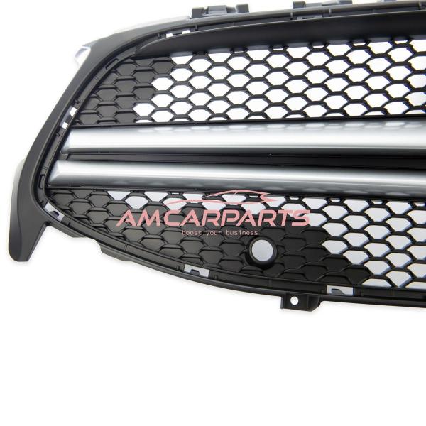 Upgrade Design Kühlergrill / Sportgrill passend für Mercedes Benz CLA C118 / X118 19+ Matt schwarz / Matt silber